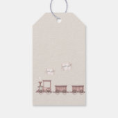 Schattigee Safari Baby Dieren Train Baby shower Cadeaulabel (Achterkant)