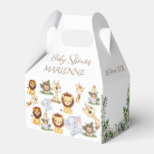 Schattigee safari Baby shower Favor Boxes Bedankdoosjes (Voorkant Zijde)