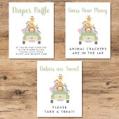 Schattigee Safari Baby shower Games Poster Set
