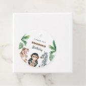 Schattigee safari babydieren bedankjes labels (In situ)