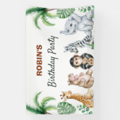 Schattigee safari babydieren spandoek (Verticaal)