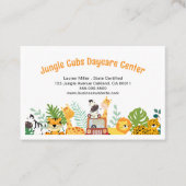 Schattigee Safari Dier Kinderopvang Babysitter Visitekaartje (Voorkant)