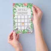 Schattigee Safari Dier Tropische Bloemen Baby Bing Flyer (Hand)