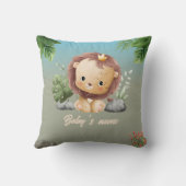 Schattigee Safari Dieren 2 kant Giraffe Leeuw Kwek Kussen (Achterkant)