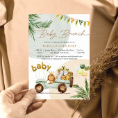 Schattigee Safari Dieren Baby Brunch Kaart