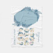 Schattigee Safari Dieren Baby Milestone Fleece Deken (Voorkant)