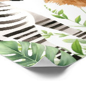 Schattigee Safari Dieren Baby shower Welkom Poster (Hoek)