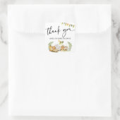 Schattigee Safari Dieren Bedankt Party Favors Vierkante Sticker (Tas)