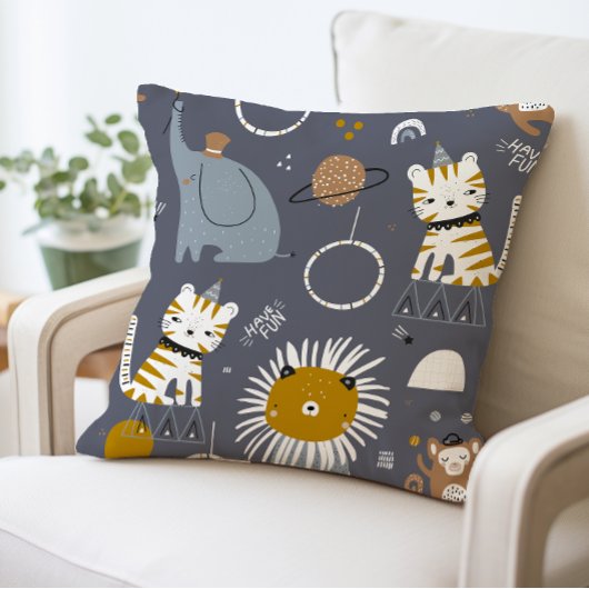 Schattigee Safari Dieren Decoratief Kussen, Leuk D Kussen