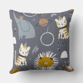 Schattigee Safari Dieren Decoratief Kussen, Leuk D Kussen (Achterkant)