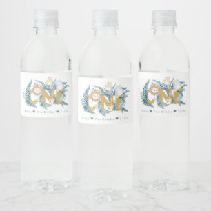 Schattigee Safari Dieren Gepersonaliseerd Eerste V Waterfles Etiket