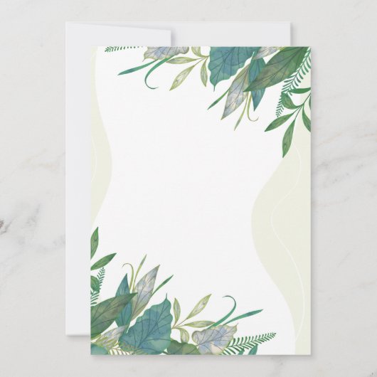 Schattigee Safari Dieren Groene Blad Thema Baby sh Kaart (Achterkant)