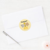 Schattigee Safari Dieren Kinder Zoo Verjaardagsfee Ronde Sticker (Envelop)
