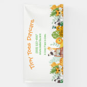 Schattigee Safari Dieren Kinderdagverblijf Spandoek (Verticaal)