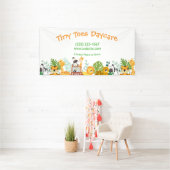 Schattigee Safari Dieren Kinderdagverblijf Spandoek (Insitu)