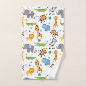 Schattigee Safari Dieren Kwekerij Patroon Bad Handdoek (Handdoek)