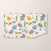 Schattigee Safari Dieren Kwekerij Patroon Bad Handdoek (Handdoek)