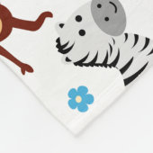 Schattigee Safari Dieren Kwekerij Patroon Fleece Deken (Hoek)