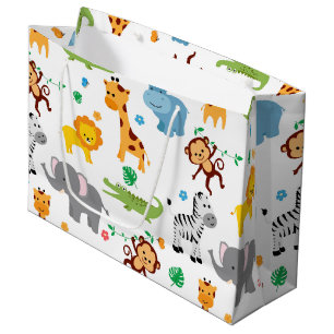 Schattigee Safari Dieren Kwekerij Patroon Large Cadeautasje
