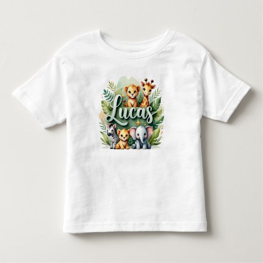Schattigee Safari Dieren Lucas Kinder T-shirt (Voorkant)