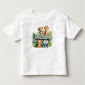 Schattigee Safari Dieren William Kinder T-shirt (Voorkant)