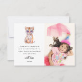 Schattigee Safari Dierenfoto Verjaardag Bedankkaart (Voorkant)