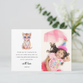 Schattigee Safari Dierenfoto Verjaardag Bedankkaart (Staand voorkant)