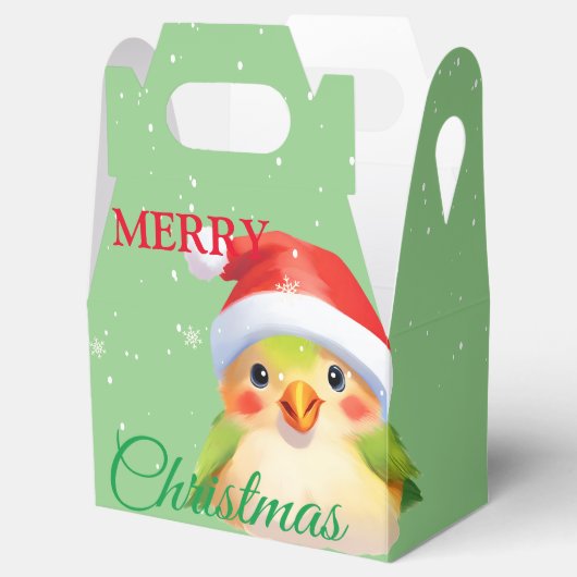 Schattigee Safari dierenvogel Santa Kerstkostuum Bedankdoosjes (Geopend)