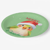 Schattigee Safari dierenvogel Santa Kerstkostuum Papieren Bordje (Gekanteld)