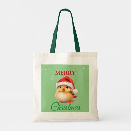Schattigee Safari dierenvogel Santa Kerstkostuum Tote Bag (Achterkant)