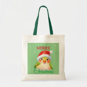 Schattigee Safari dierenvogel Santa Kerstkostuum Tote Bag (Voorkant)