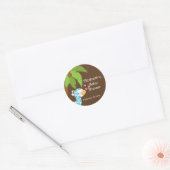 Schattigee Safari Giraffe Boy Baby shower Stickers (Envelop)