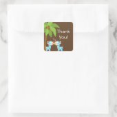 Schattigee Safari Giraffes Meerdere Baby shower St Vierkante Sticker (Tas)