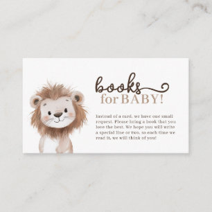 Schattigee Safari Lion Boeken voor Baby Informatiekaartje