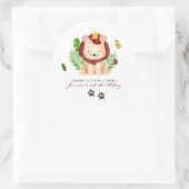 Schattigee Safari Little Lion Prince Oerwoud Bedan Ronde Sticker (Tas)