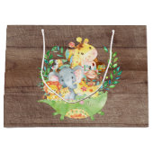 Schattigee Safari Oerwoud Dieren Baby shower Gift  Groot Cadeauzakje (Voorkant)