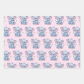 Schattigee Safari Oerwoud Dieren Olifant Tijger Gi Inpakpapier Vel (Voorkant 3)