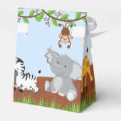 Schattigee Safari Oerwoud Dierenjongen Tent Favor  Bedankdoosjes (Achterkant)