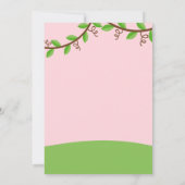 Schattigee Safari Oerwoud Meisje Baby shower Uitno Kaart (Achterkant)