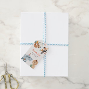 Schattigee Safari Party Dieren Kinderen Verjaardag Cadeaulabel