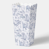 Schattigee Safari Toile de Jouy | Blauw Baby showe Bedankdoosjes (Achterkant)