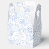 Schattigee Safari Toile de Jouy Blue Baby shower F Bedankdoosjes (Geopend)