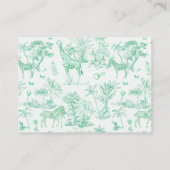 Schattigee Safari Toile de Jouy | Luierscheur Informatiekaartje (Achterkant)