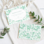 Schattigee Safari Toile de Jouy | Luierscheur Informatiekaartje