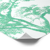 Schattigee Safari Toile de Jouy | Mint Baby shower Poster (Hoek)