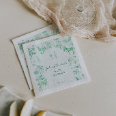 Schattigee Safari Toile de Jouy | Mint Baby shower Servet