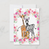 Schattigee Safari vrienden giraffe zebra tijger ve (Voorkant)