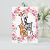 Schattigee Safari vrienden giraffe zebra tijger ve (Staand voorkant)