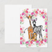 Schattigee Safari vrienden giraffe zebra tijger ve (Voorkant / Achterkant)