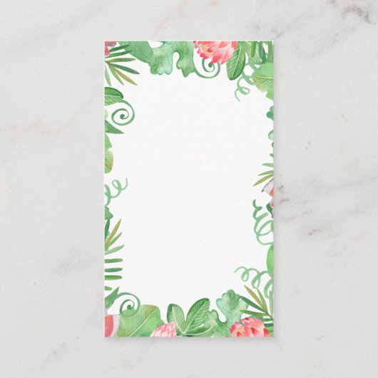 Schattigee Safari Wild Een Baby shower Luier Raffl Informatiekaartje (Achterkant)